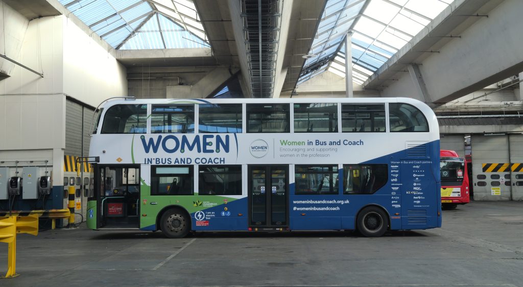 Women in Bus and Coach branded London Bus