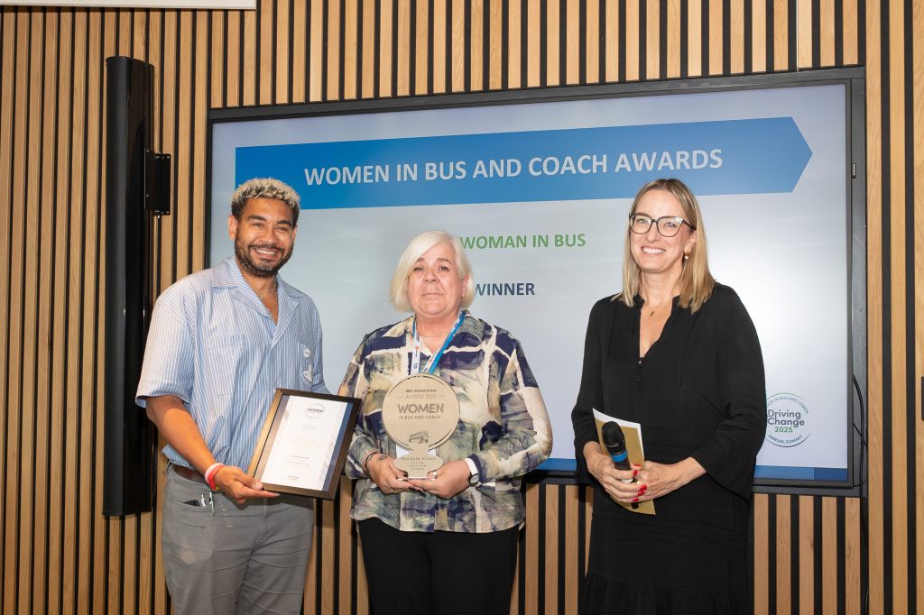 Winner of Best Woman in Bus Award 2025, Michele Elliot, First Bus