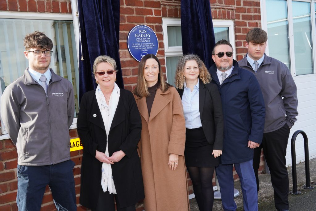 DSC04034 Ros Hadley's family and close friends with unveiled WiBC blue plaque
